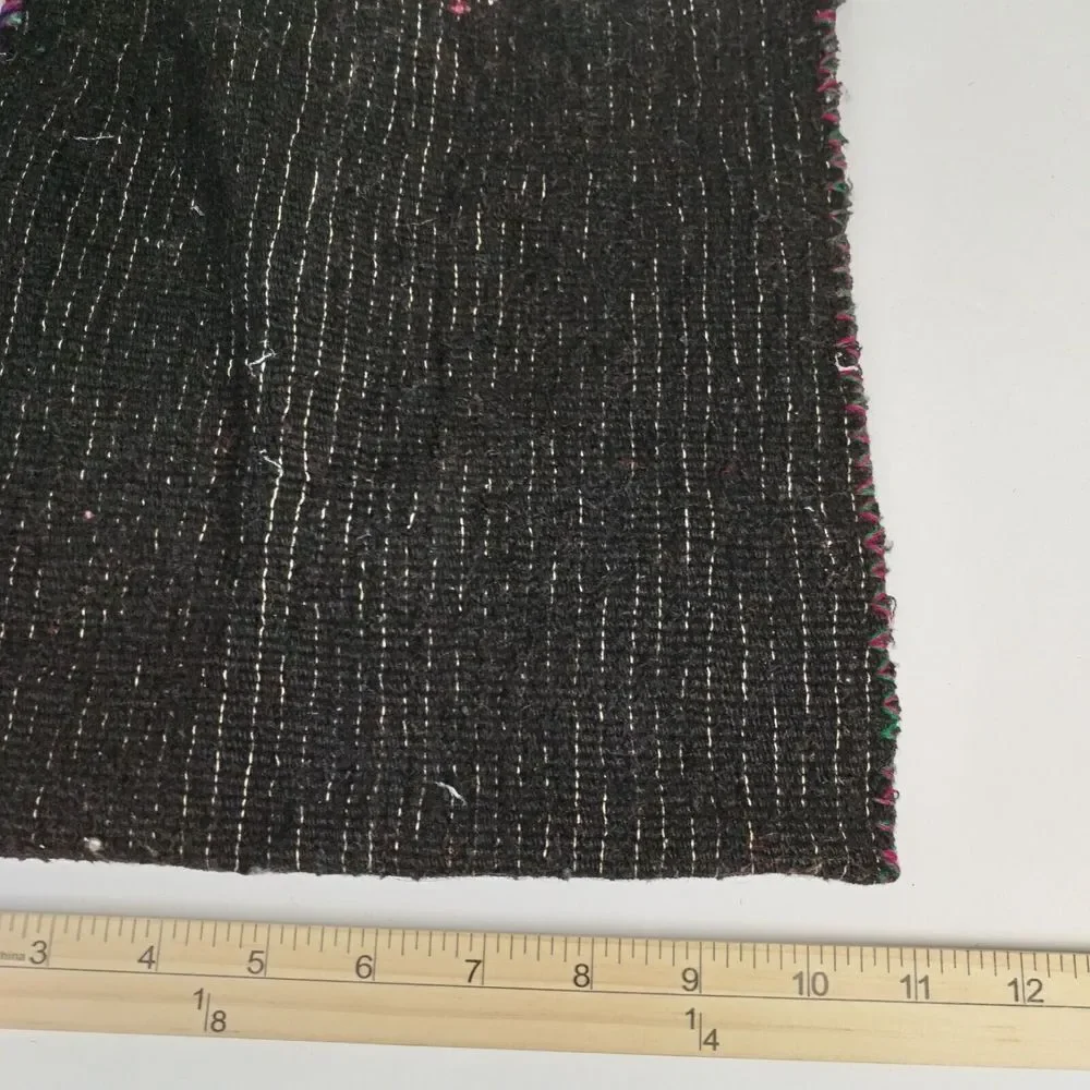 Hand Sewn Boho Bag Made In Mexico Black Multicolored Stars Hippie Boho Tribal‎